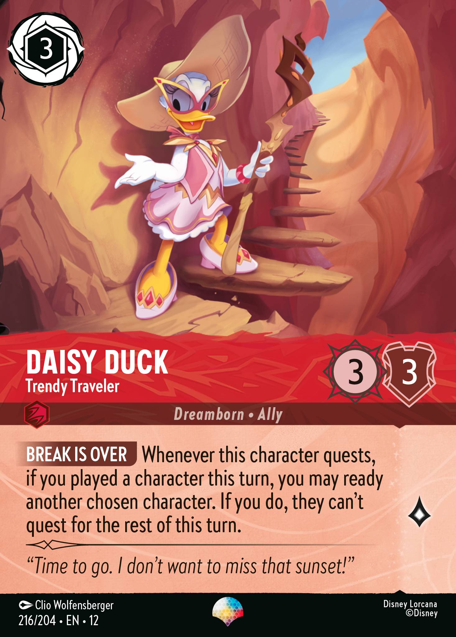 Daisy Duck — Trendy Traveler Disney Lorcana card