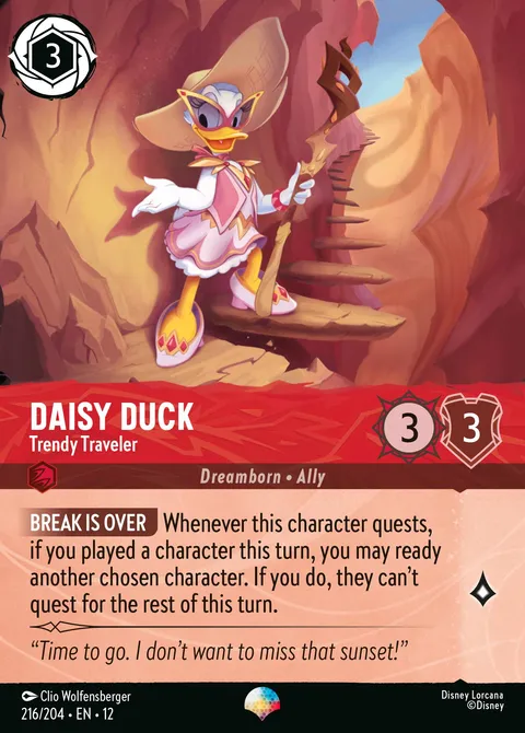 Daisy Duck — Trendy Traveler Disney Lorcana card
