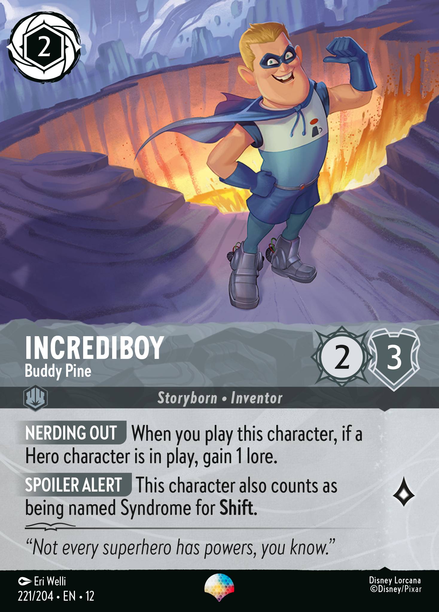 Incrediboy — Buddy Pine Disney Lorcana card