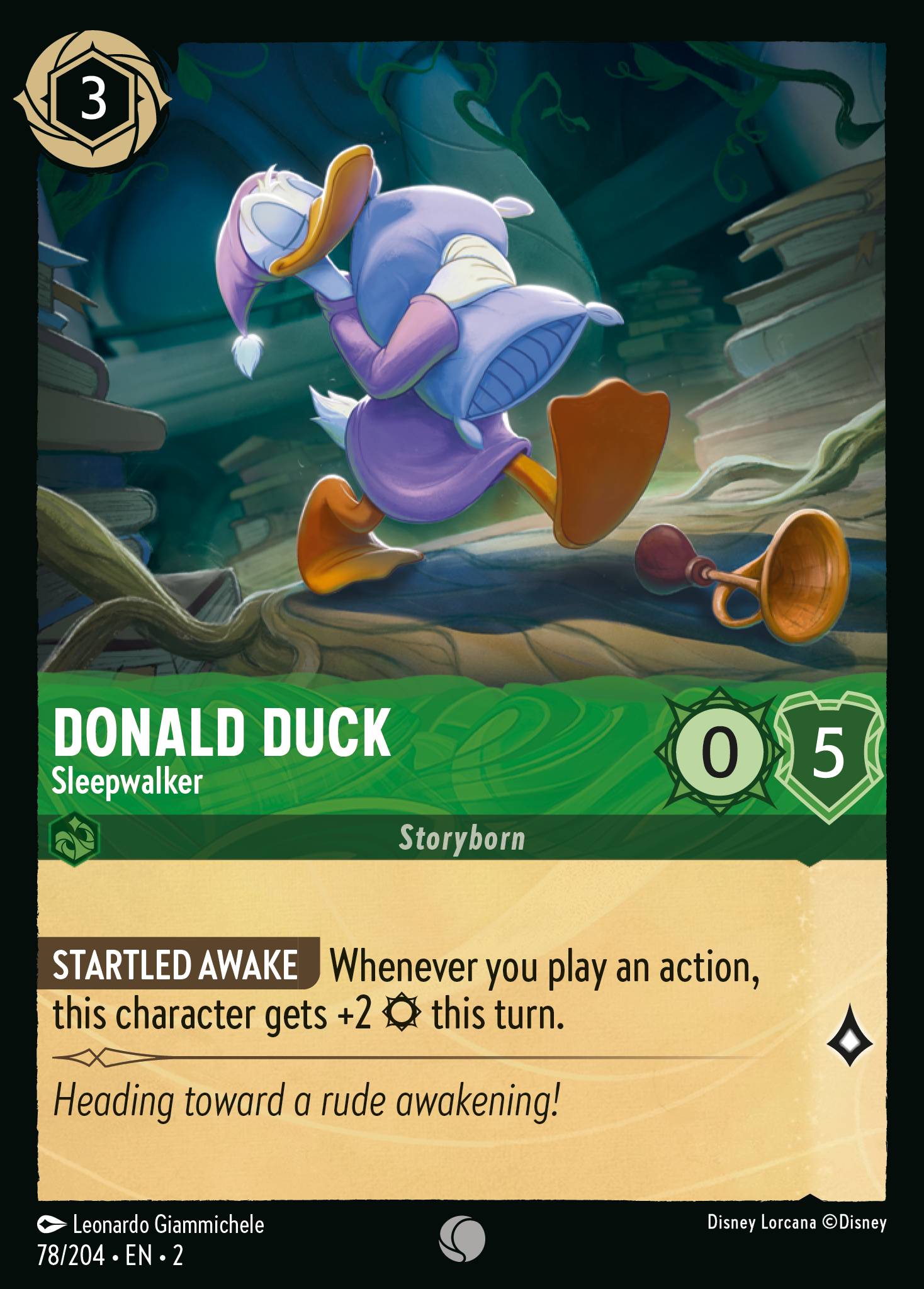 Donald Duck — Sleepwalker Disney Lorcana card