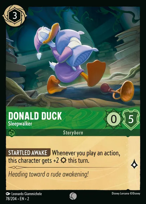 Donald Duck — Sleepwalker Disney Lorcana card