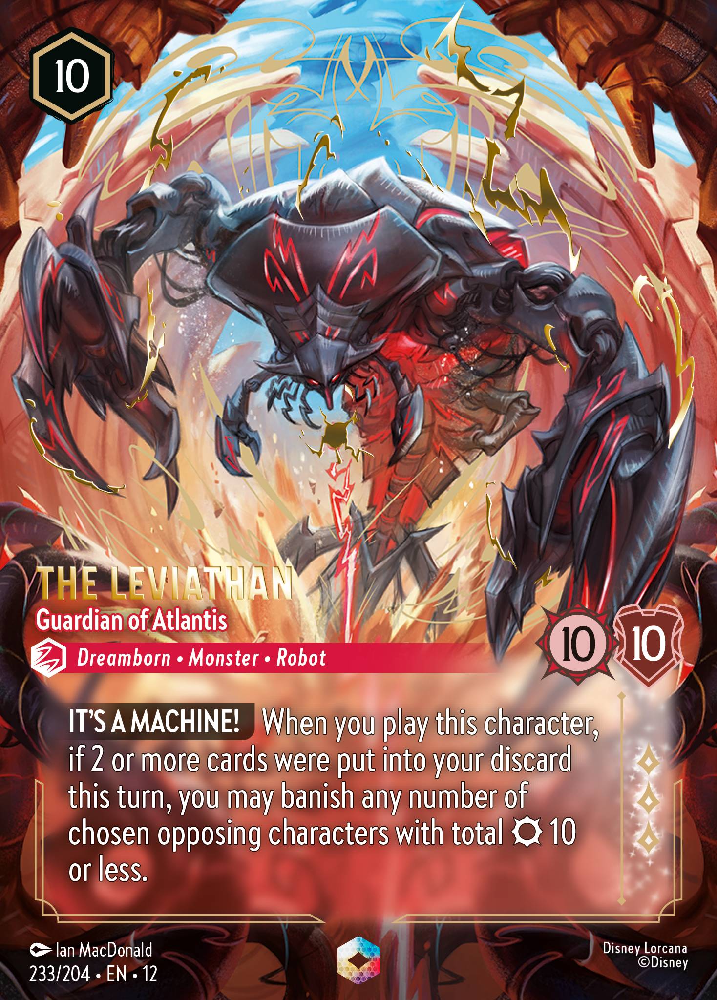 The Leviathan — Guardian of Atlantis Disney Lorcana card