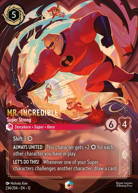 Mr. Incredible — Super Strong Disney Lorcana card