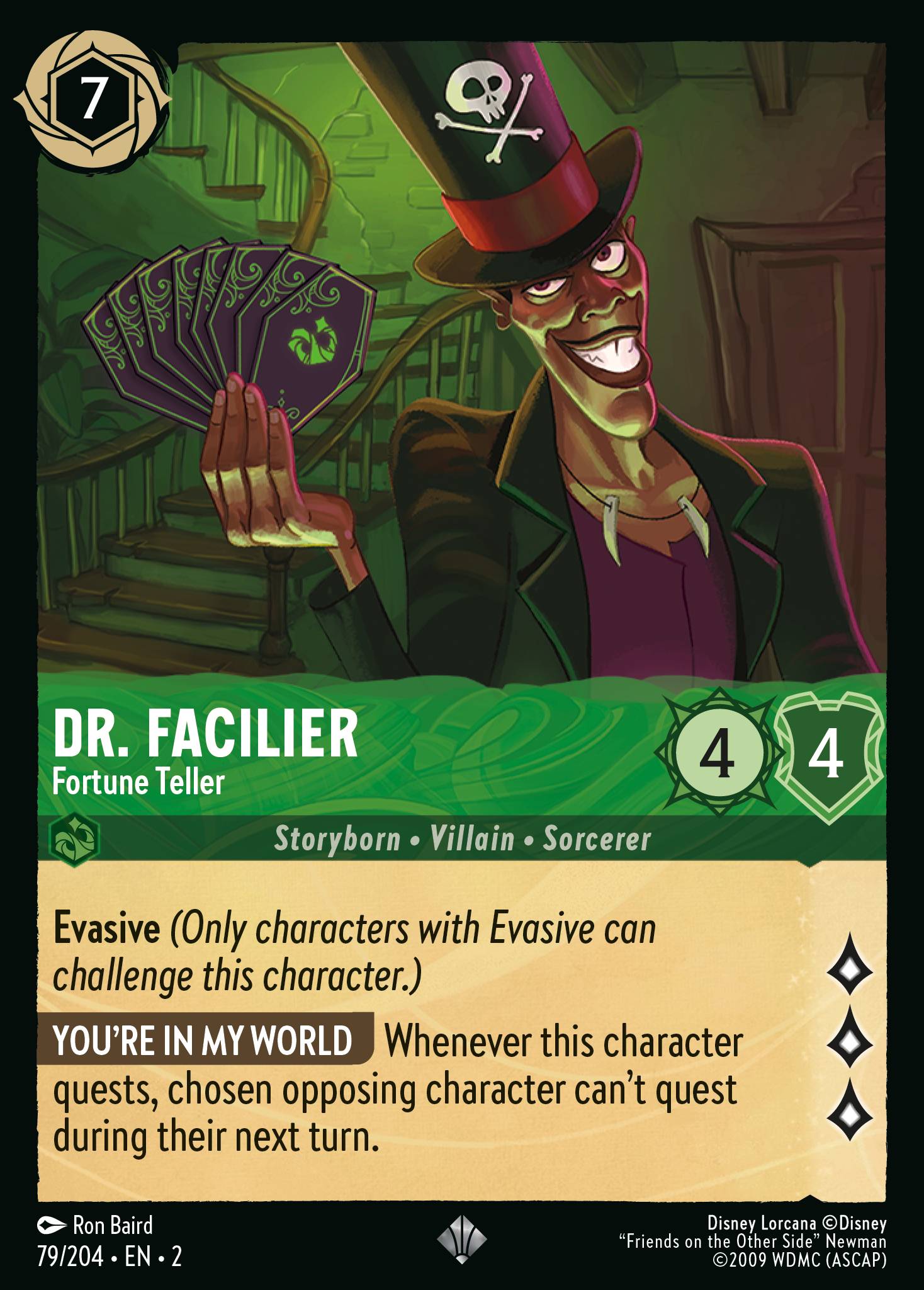 Dr. Facilier — Fortune Teller Disney Lorcana card