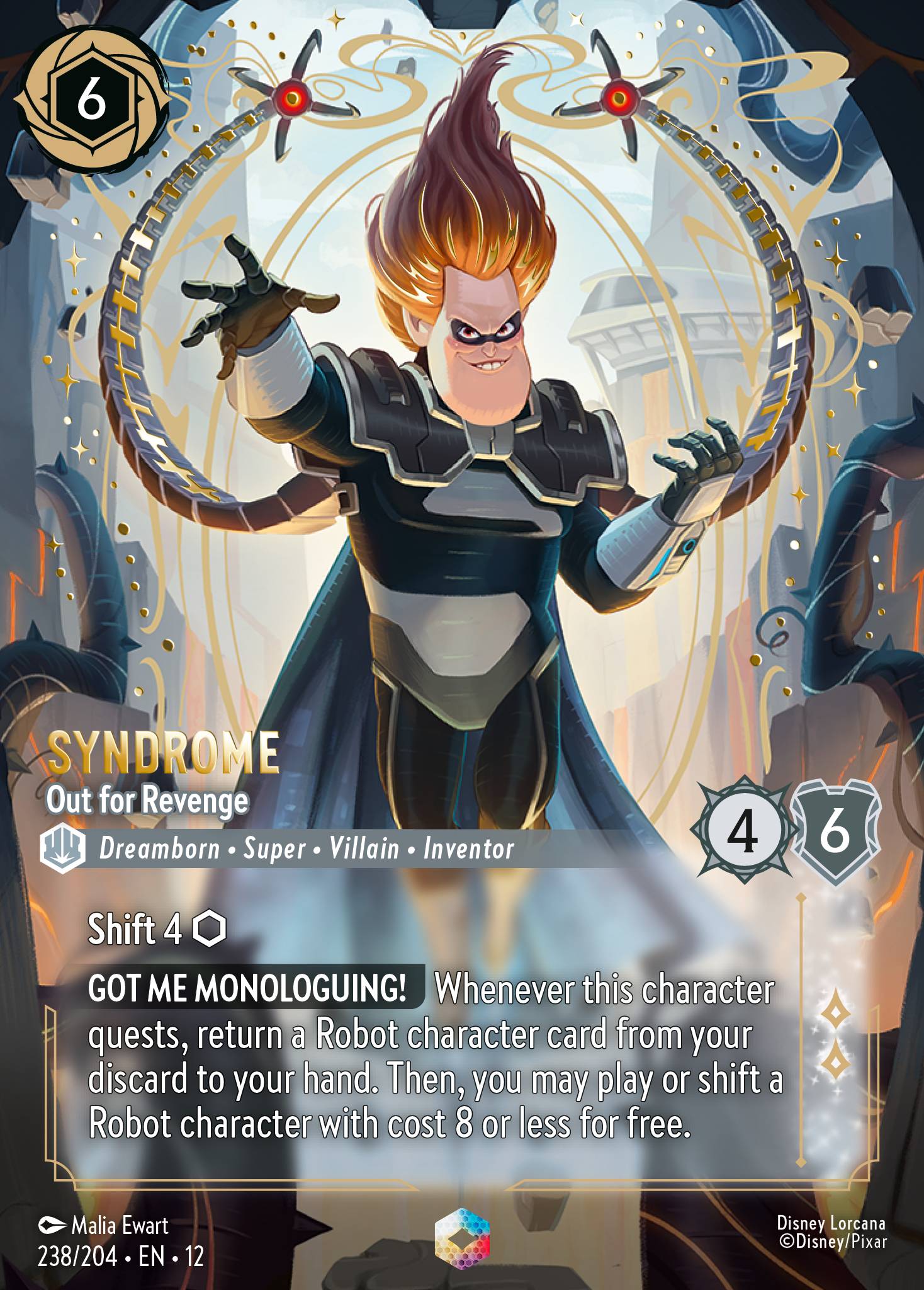 Syndrome — Out for Revenge Disney Lorcana card