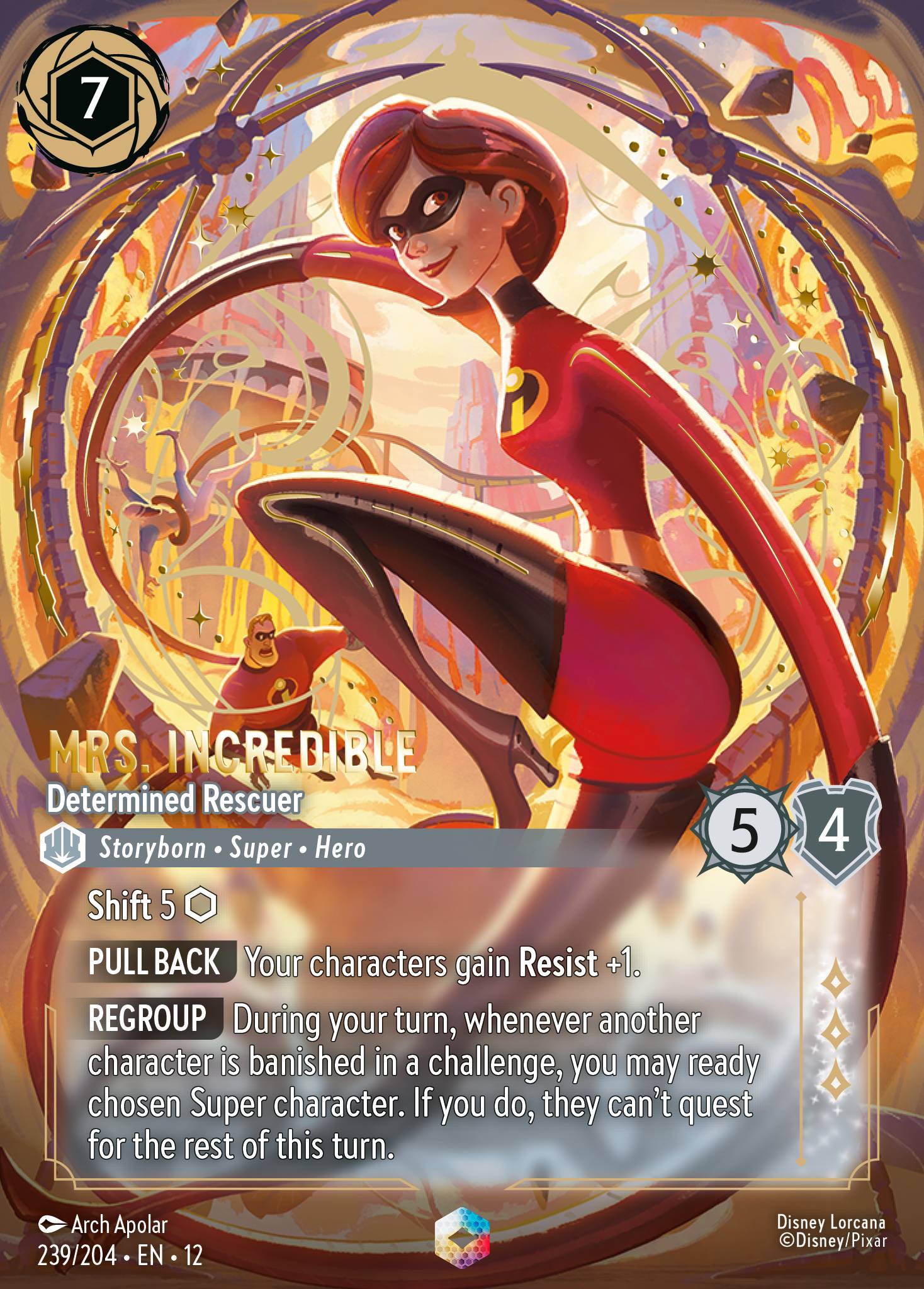 Mrs. Incredible — Determined Rescuer Disney Lorcana card
