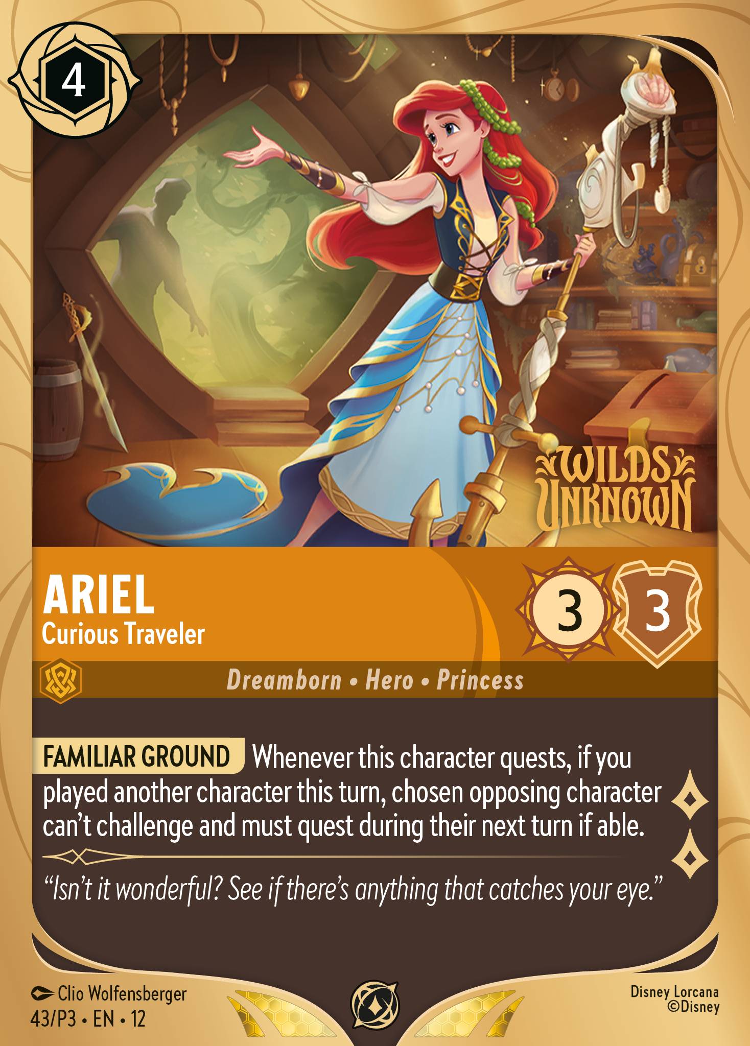Ariel — Curious Traveler Disney Lorcana card