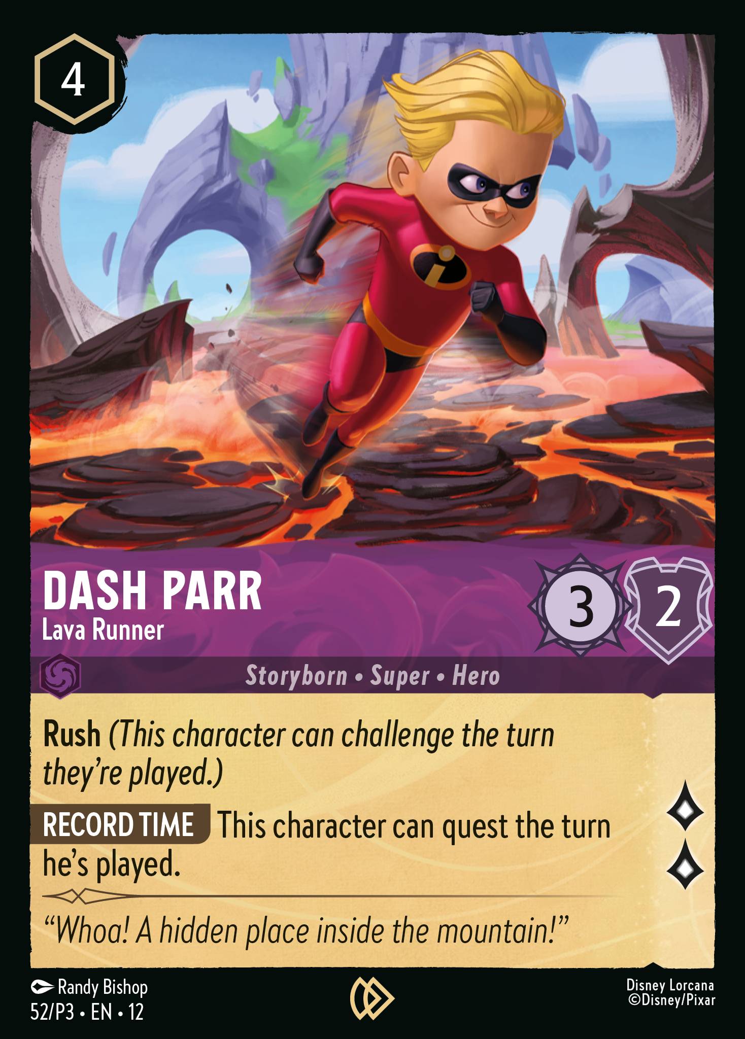 Dash Parr — Lava Runner Disney Lorcana card