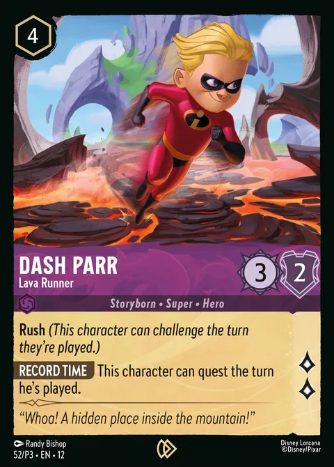 Dash Parr — Lava Runner Disney Lorcana card