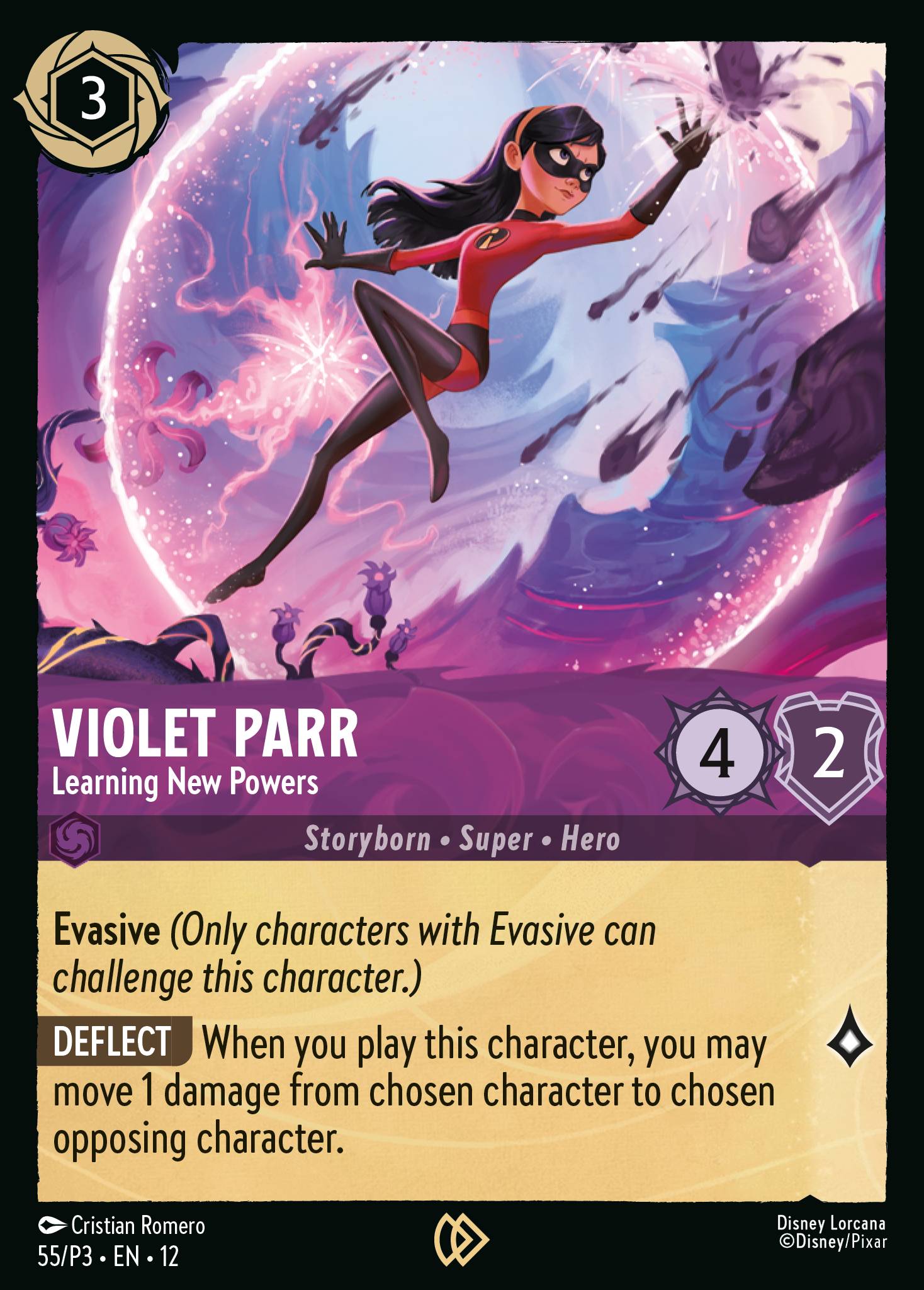 Violet Parr — Learning New Powers Disney Lorcana card