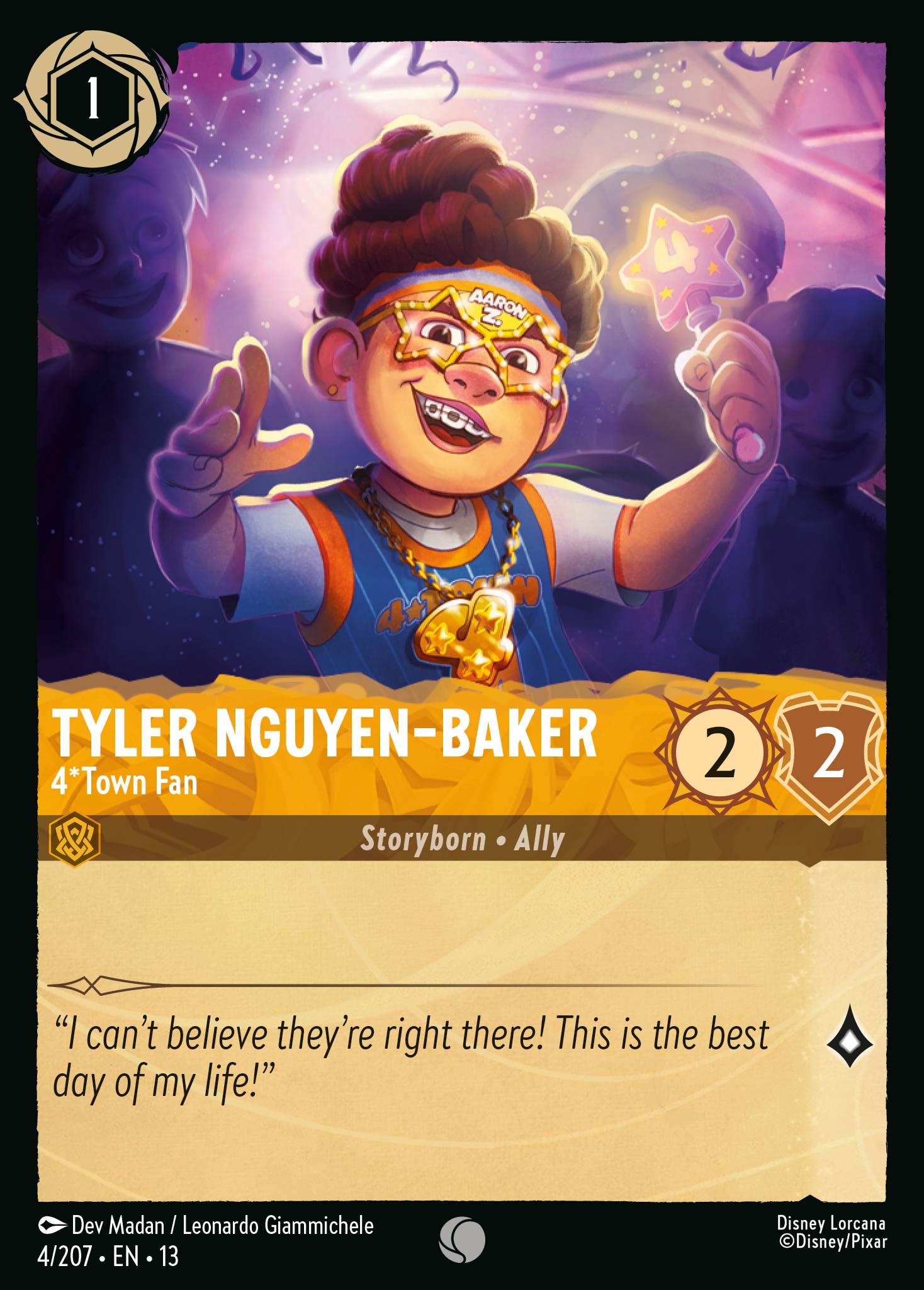 Tyler Nguyen-Baker — 4*Town Fan Disney Lorcana card