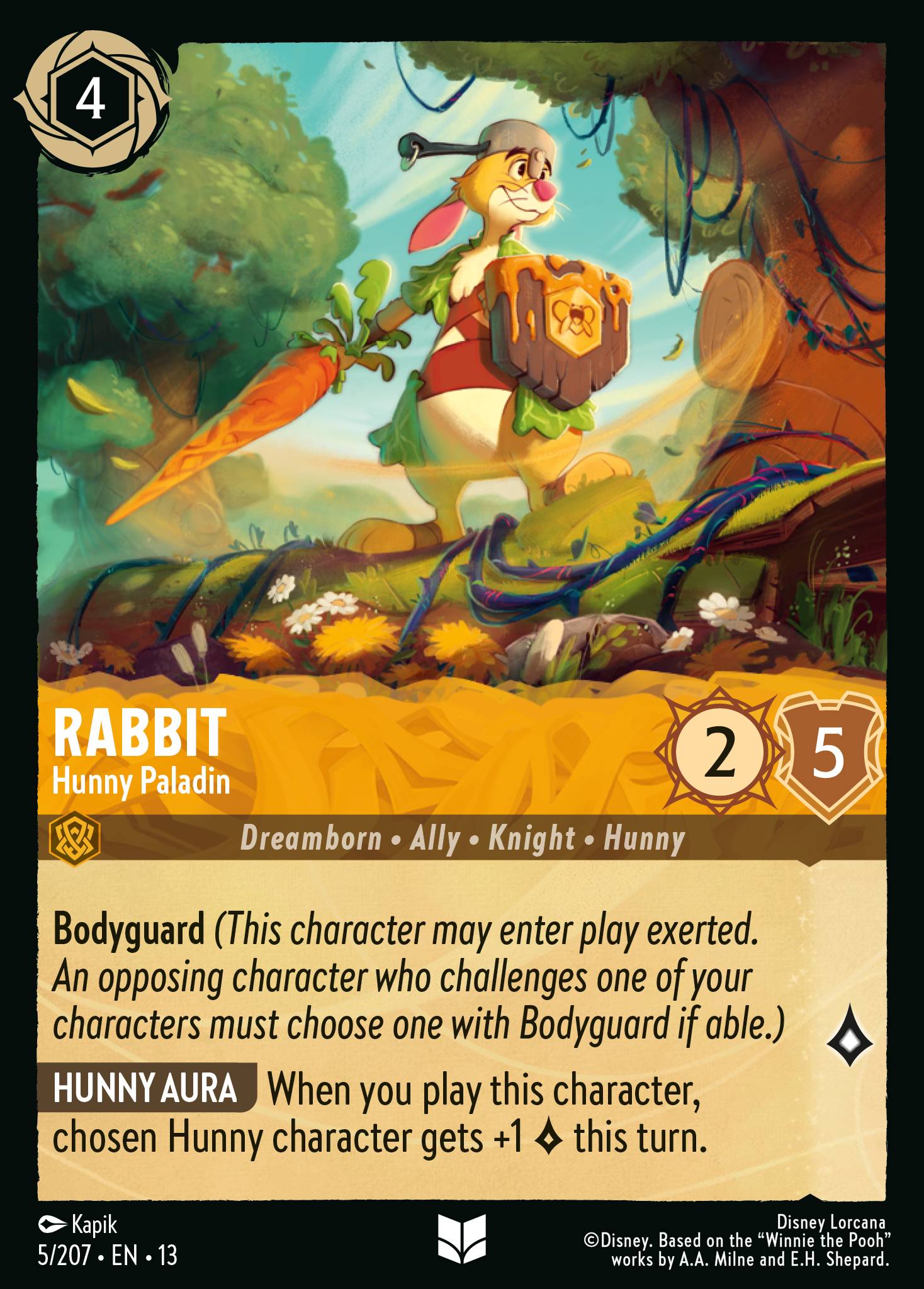 Rabbit — Hunny Paladin Disney Lorcana card