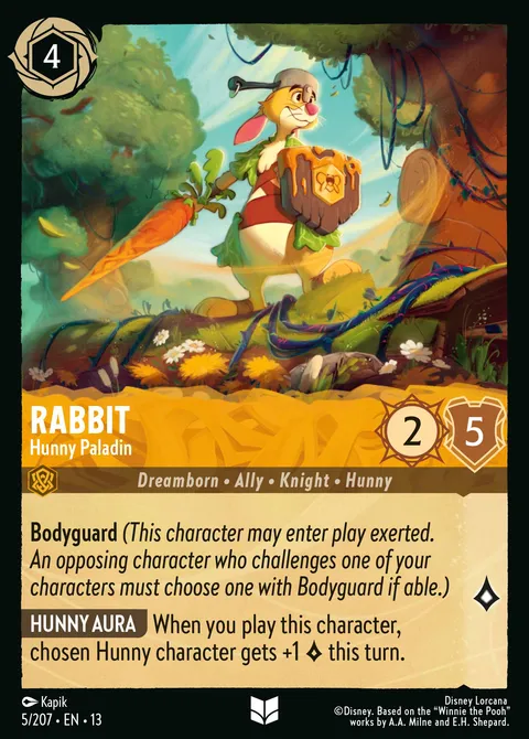 Rabbit — Hunny Paladin Disney Lorcana card