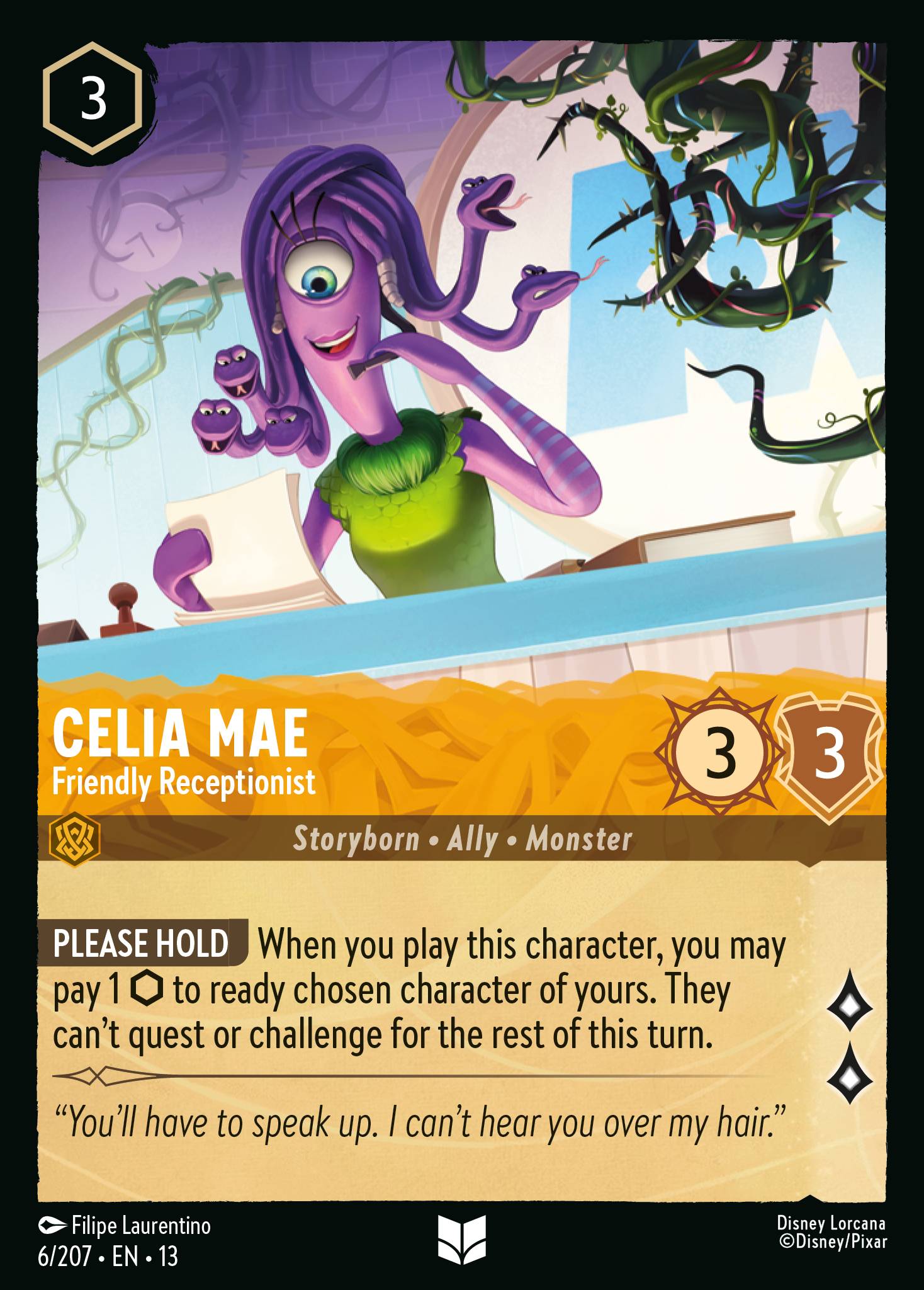 Celia Mae — Friendly Receptionist Disney Lorcana card