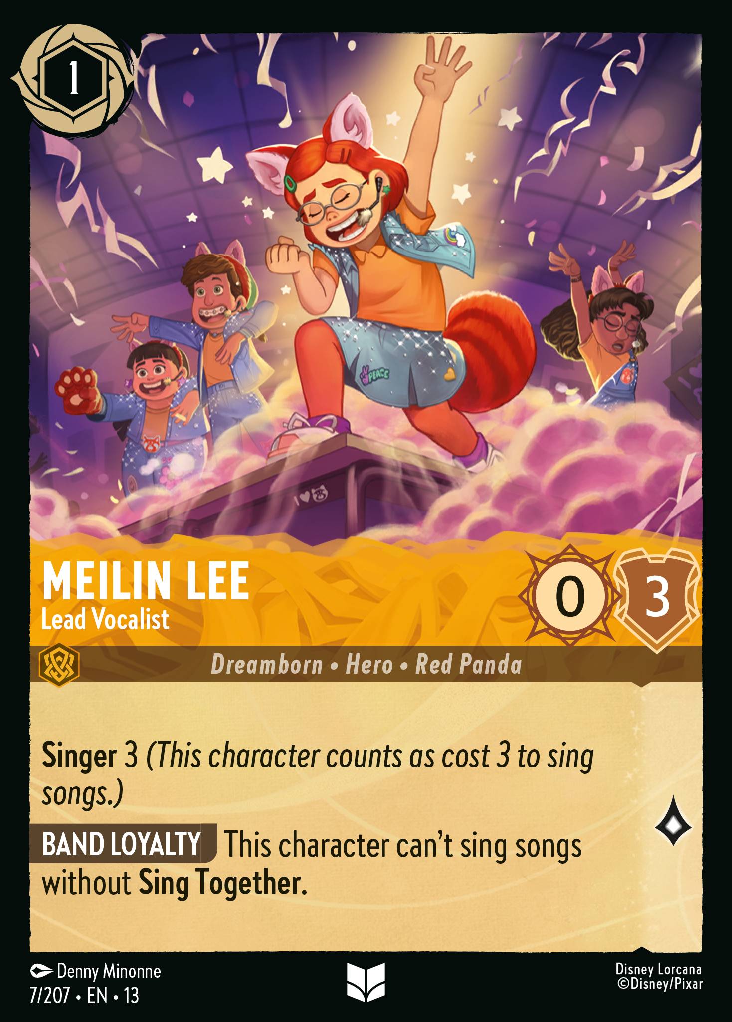 Meilin Lee — Lead Vocalist Disney Lorcana card