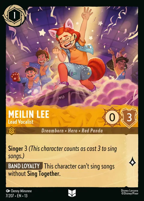 Meilin Lee — Lead Vocalist Disney Lorcana card