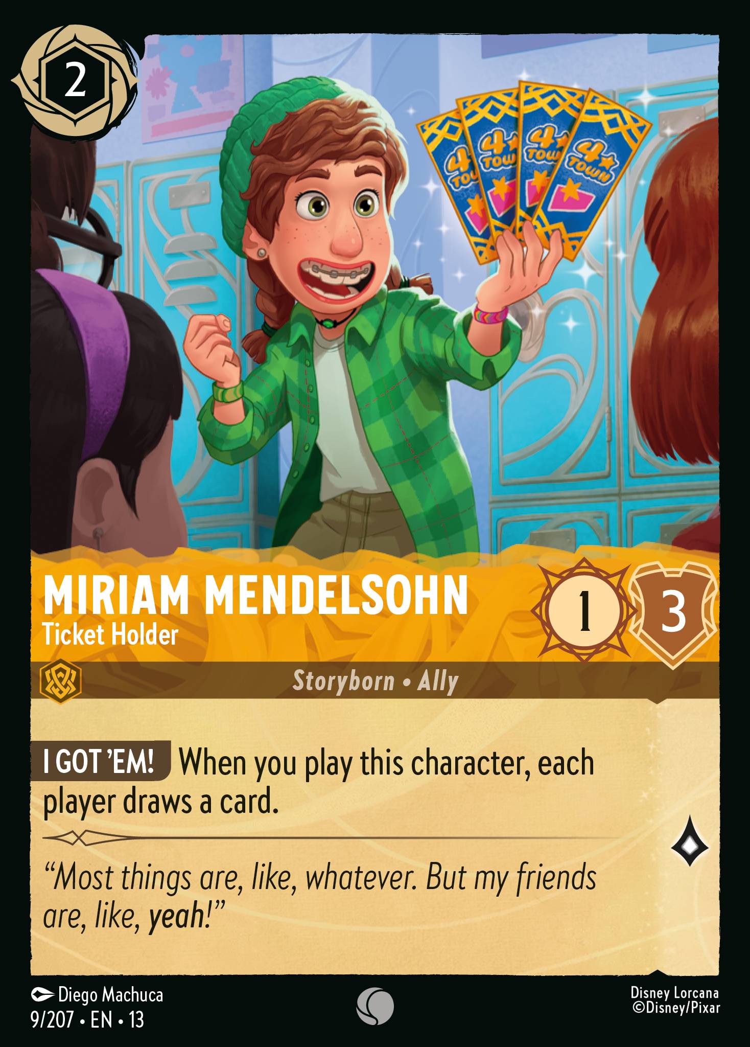 Miriam Mendelsohn — Ticket Holder Disney Lorcana card