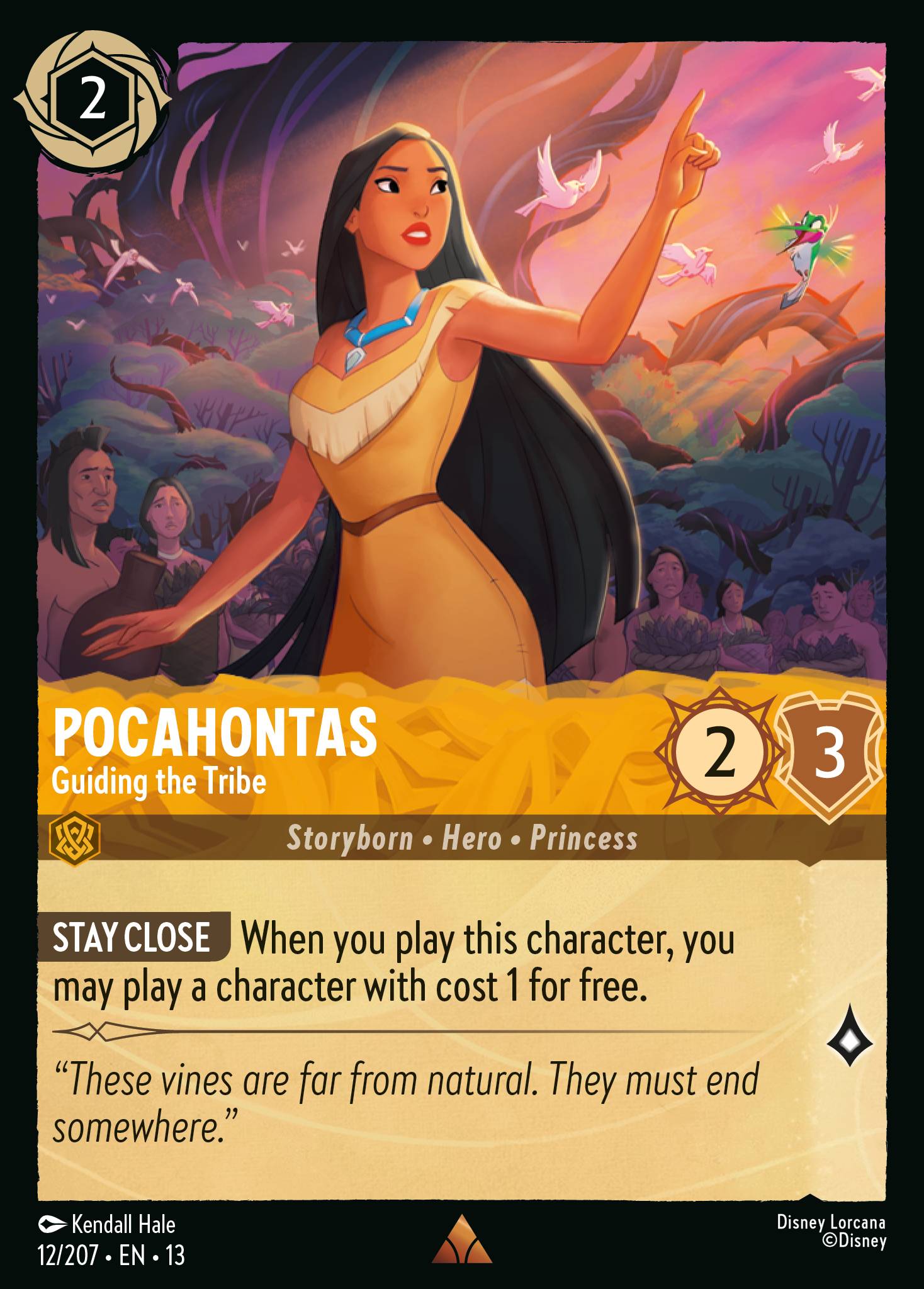 Pocahontas — Guiding the Tribe Disney Lorcana card