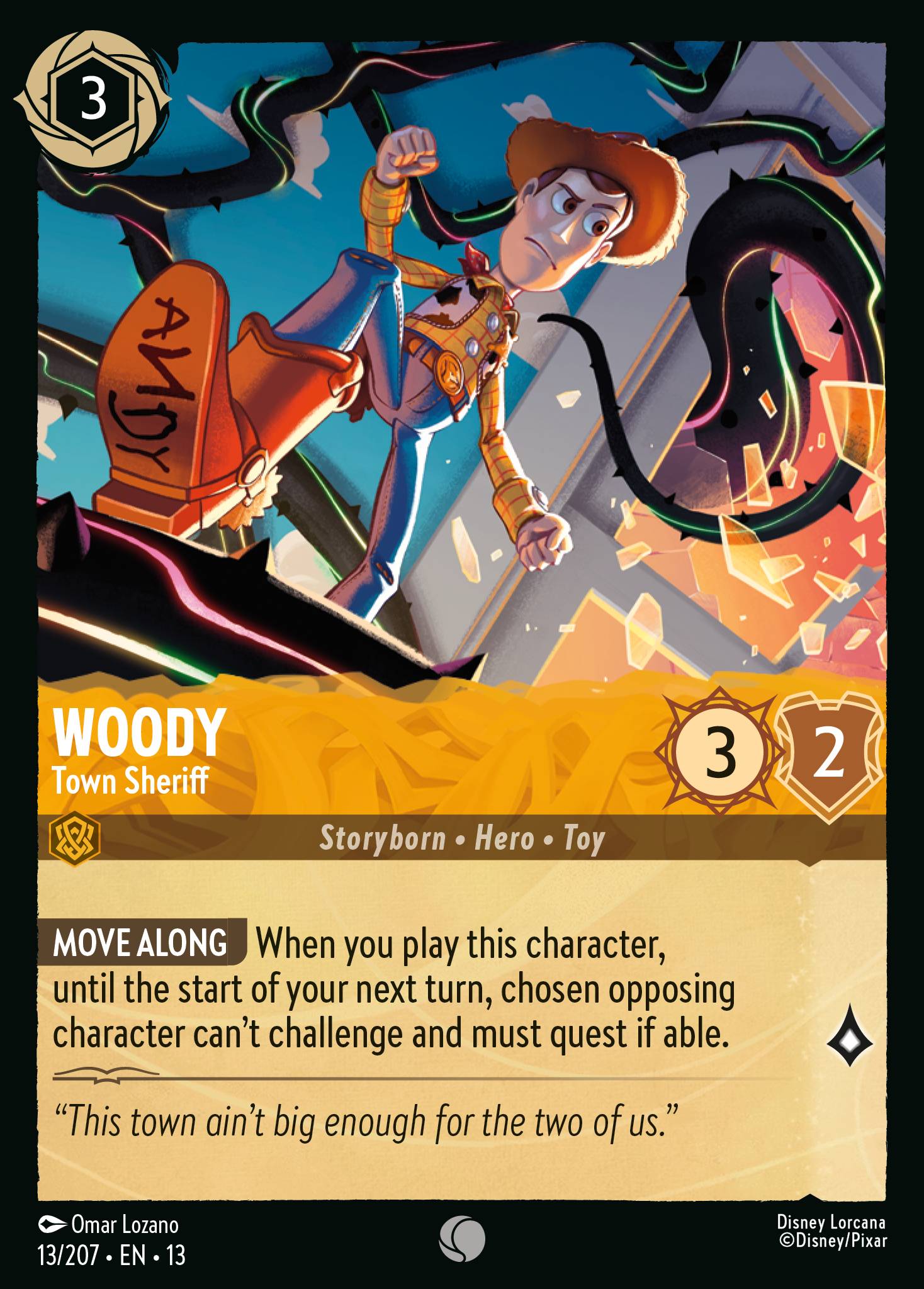 Woody — Town Sheriff Disney Lorcana card
