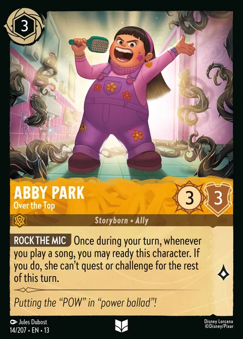 Abby Park — Over the Top Disney Lorcana card