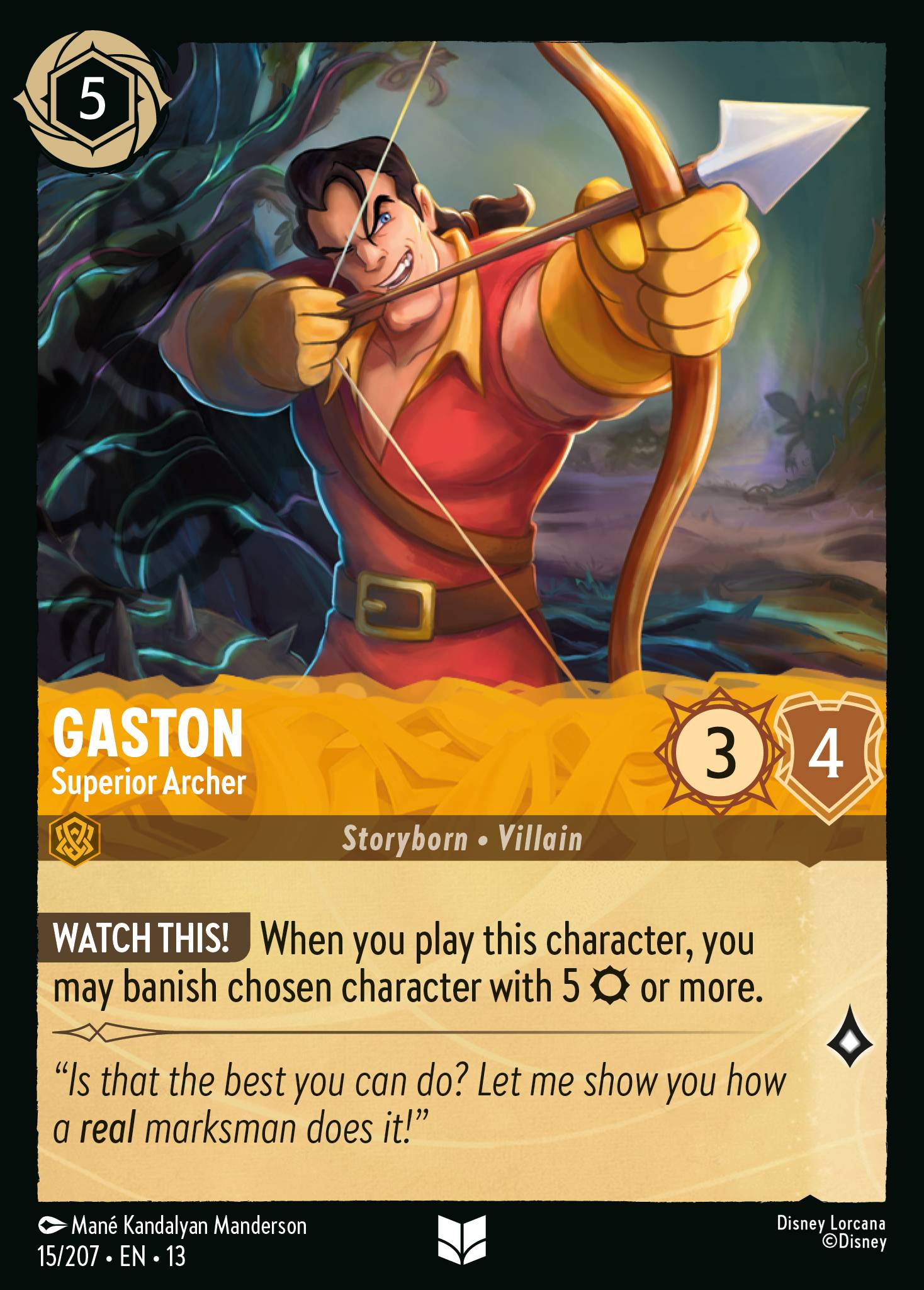 Gaston — Superior Archer Disney Lorcana card