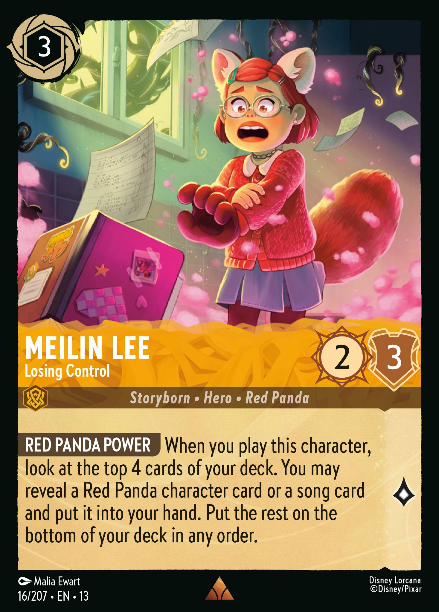Meilin Lee — Losing Control Disney Lorcana card