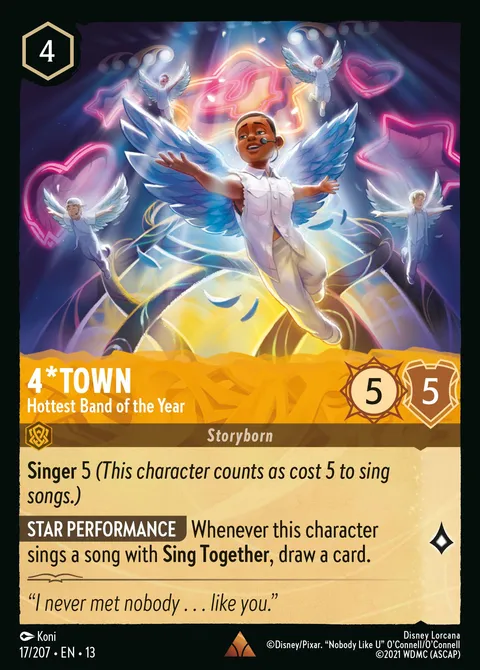 4*Town — Hottest Band of the Year Disney Lorcana card