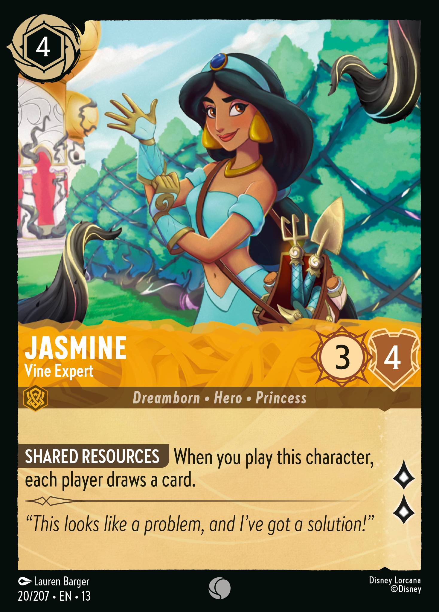Jasmine — Vine Expert Disney Lorcana card