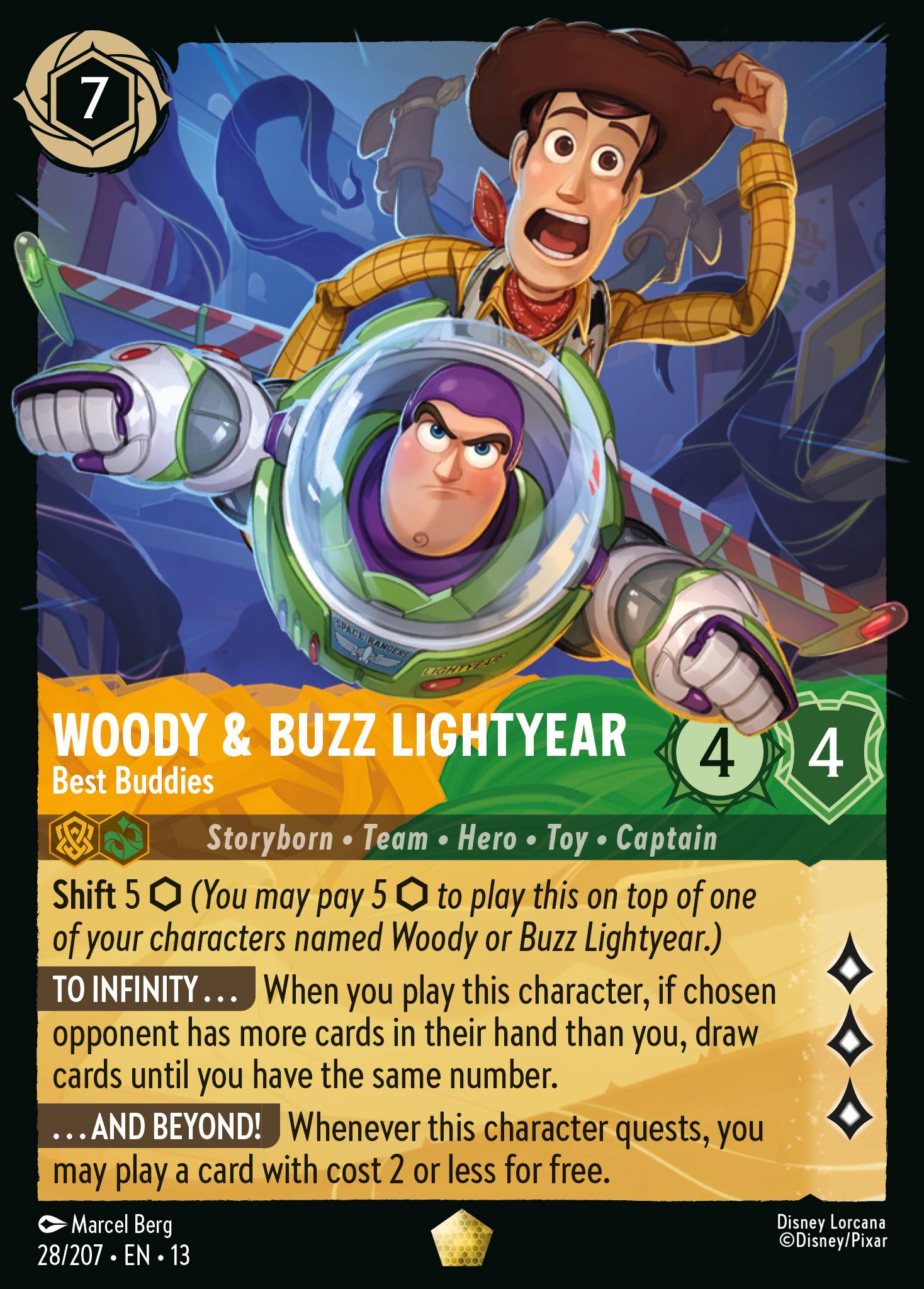 Woody & Buzz Lightyear — Best Buddies Disney Lorcana card