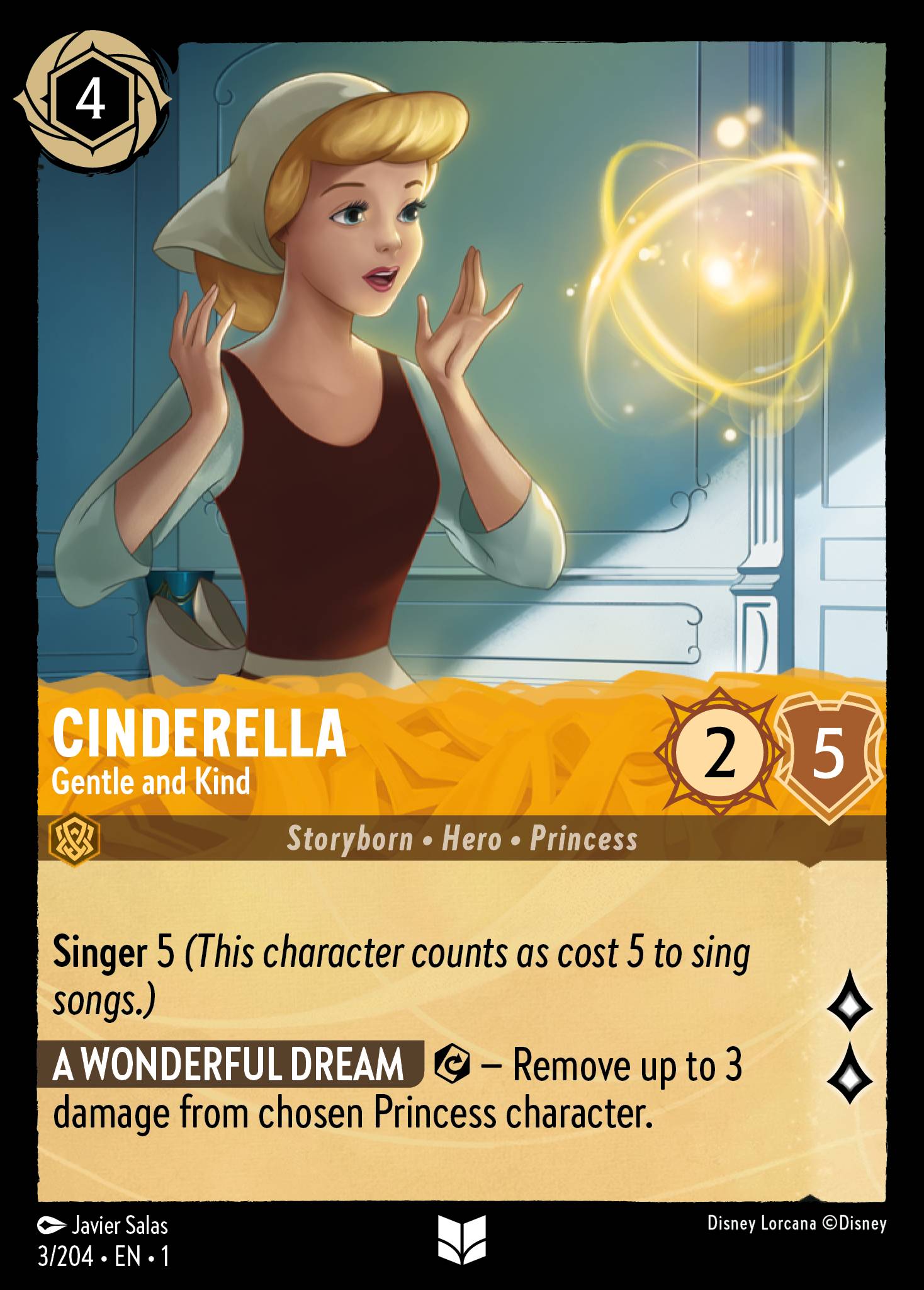 Cinderella — Gentle and Kind Disney Lorcana card