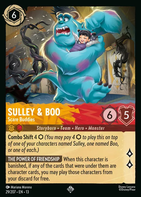 Sulley & Boo — Scare Buddies Disney Lorcana card