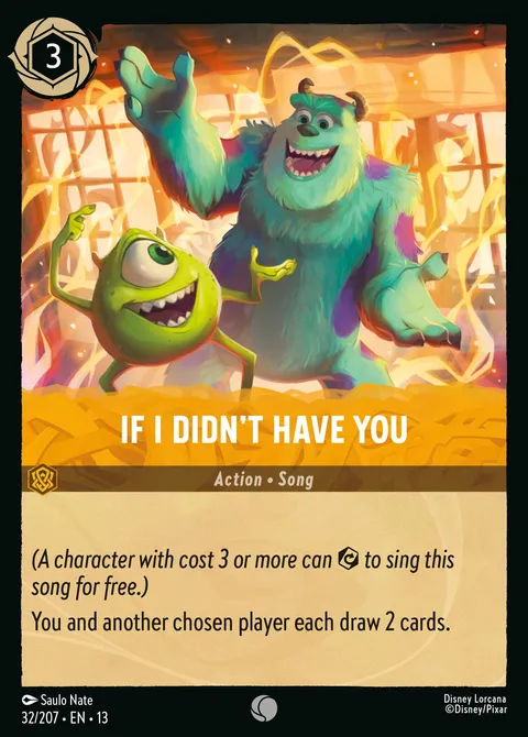If I Didn't Have You Disney Lorcana card