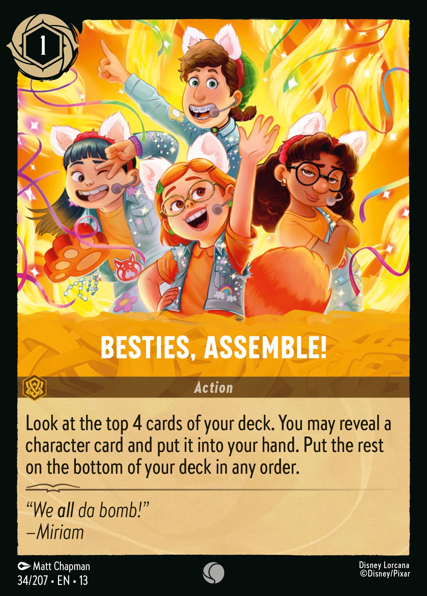 Besties, Assemble! Disney Lorcana card