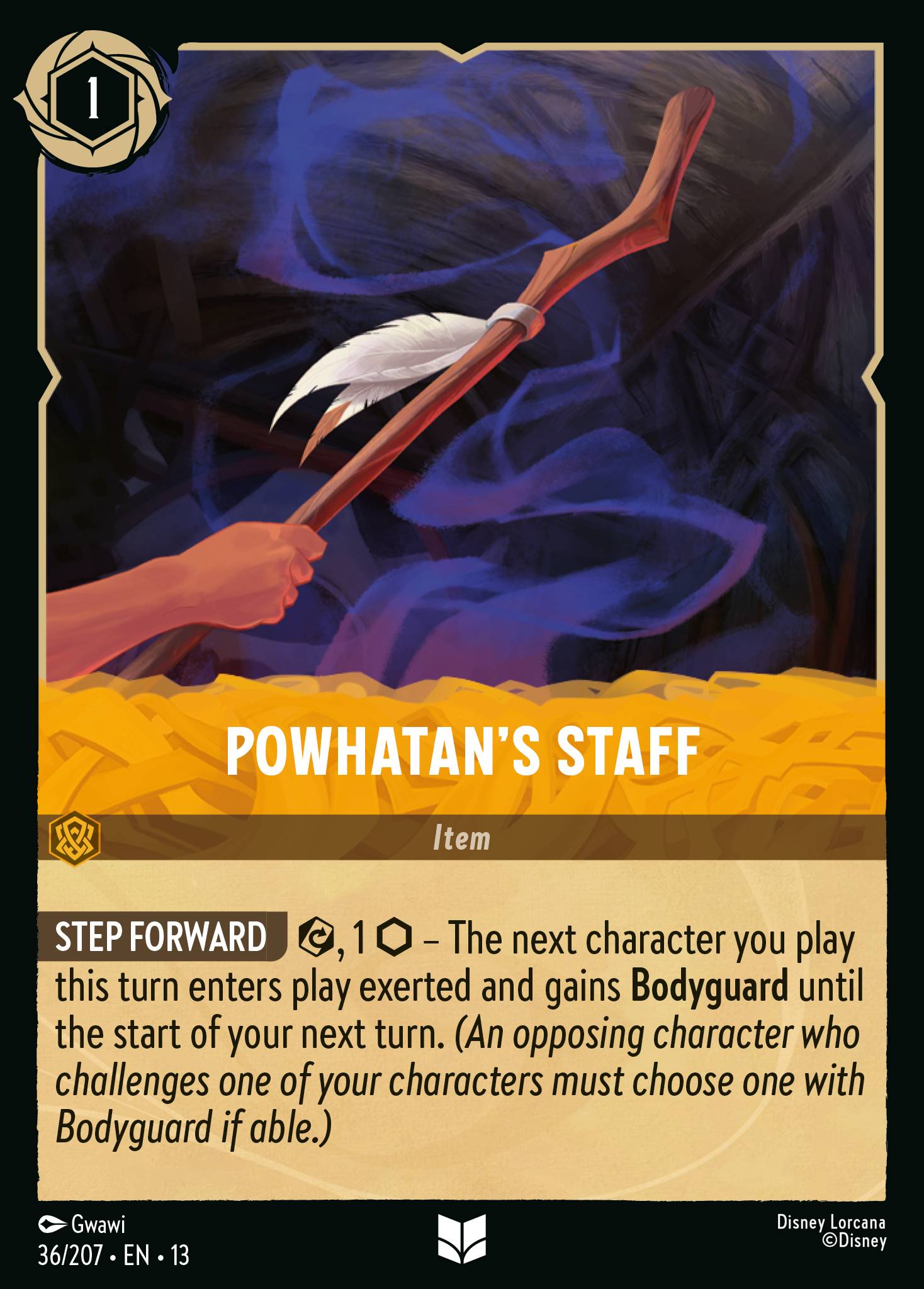 Powhatan's Staff Disney Lorcana card