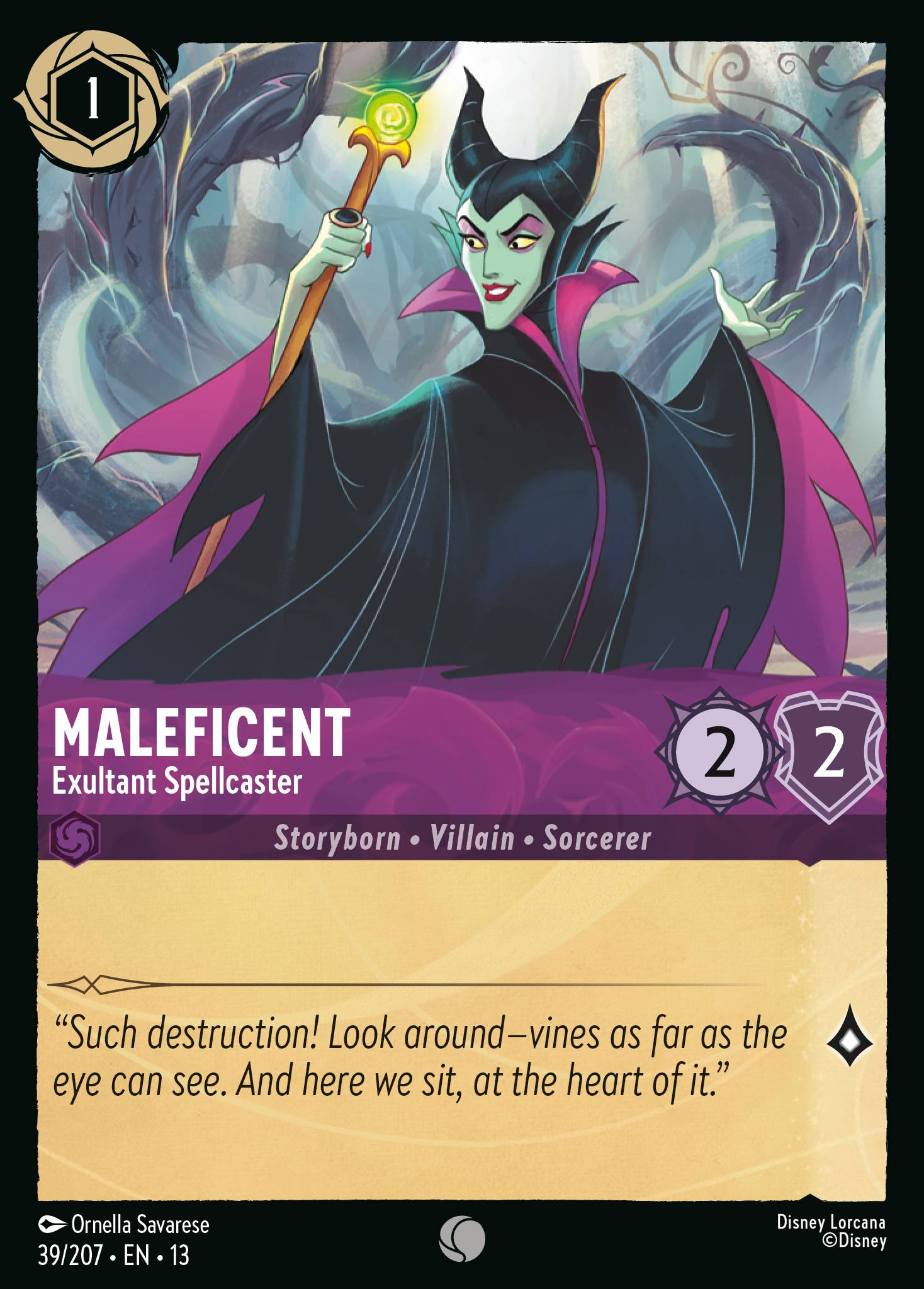 Maleficent — Exultant Spellcaster Disney Lorcana card