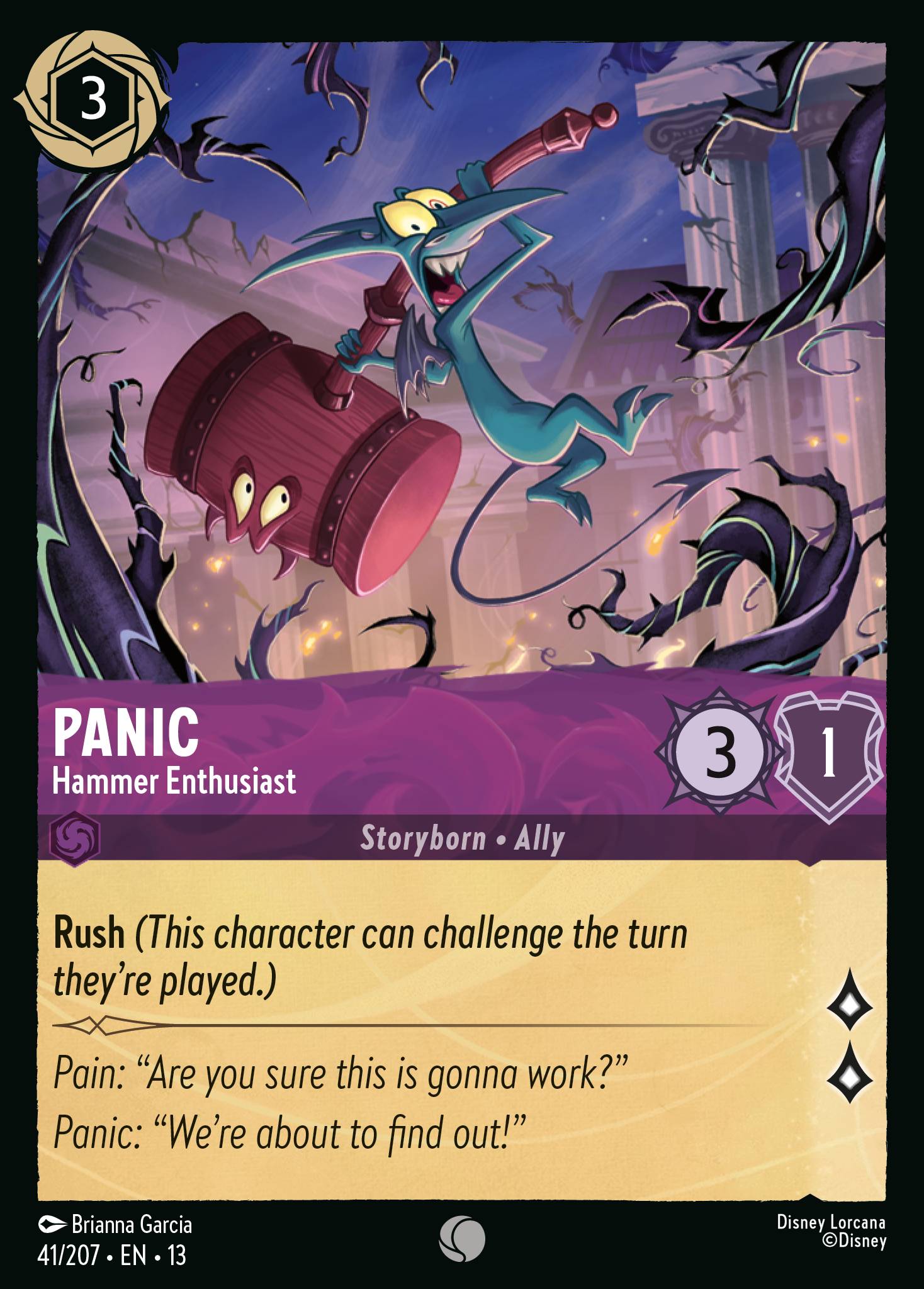 Panic — Hammer Enthusiast Disney Lorcana card