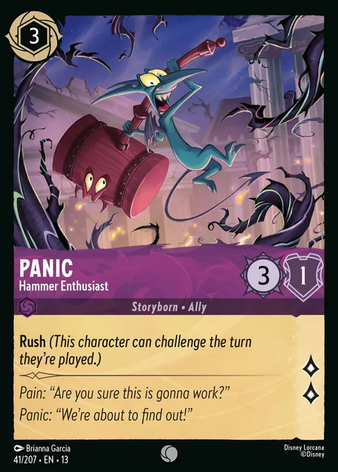 Panic — Hammer Enthusiast Disney Lorcana card