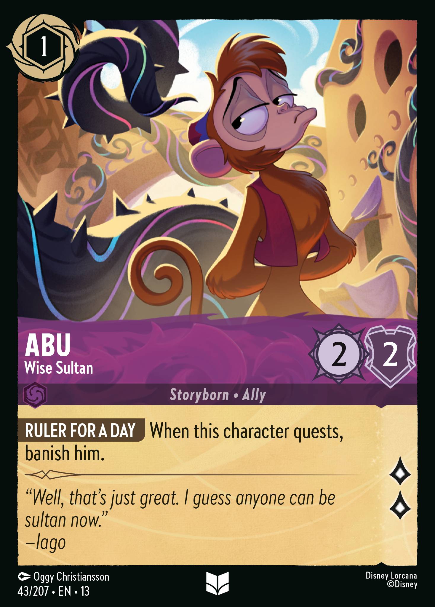 Abu — Wise Sultan Disney Lorcana card