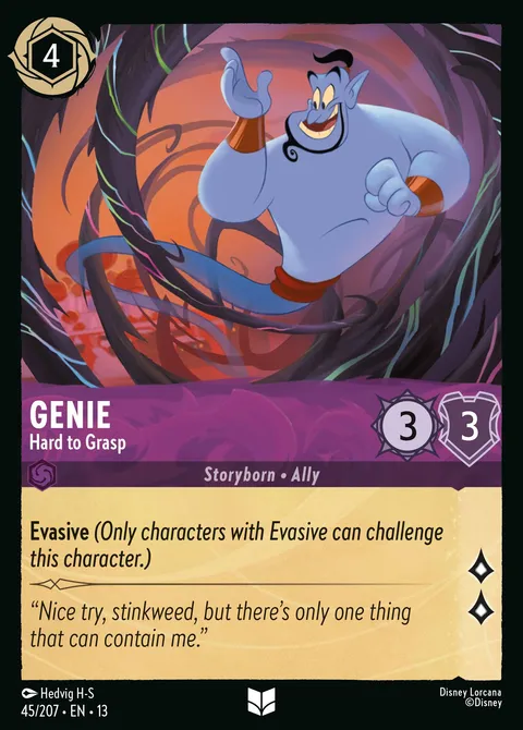 Genie — Hard to Grasp Disney Lorcana card