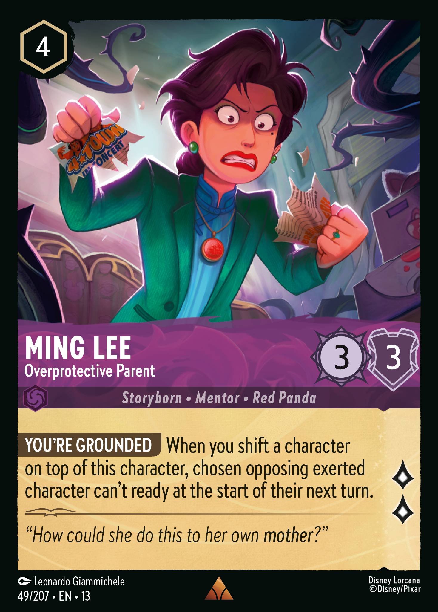 Ming Lee — Overprotective Parent Disney Lorcana card