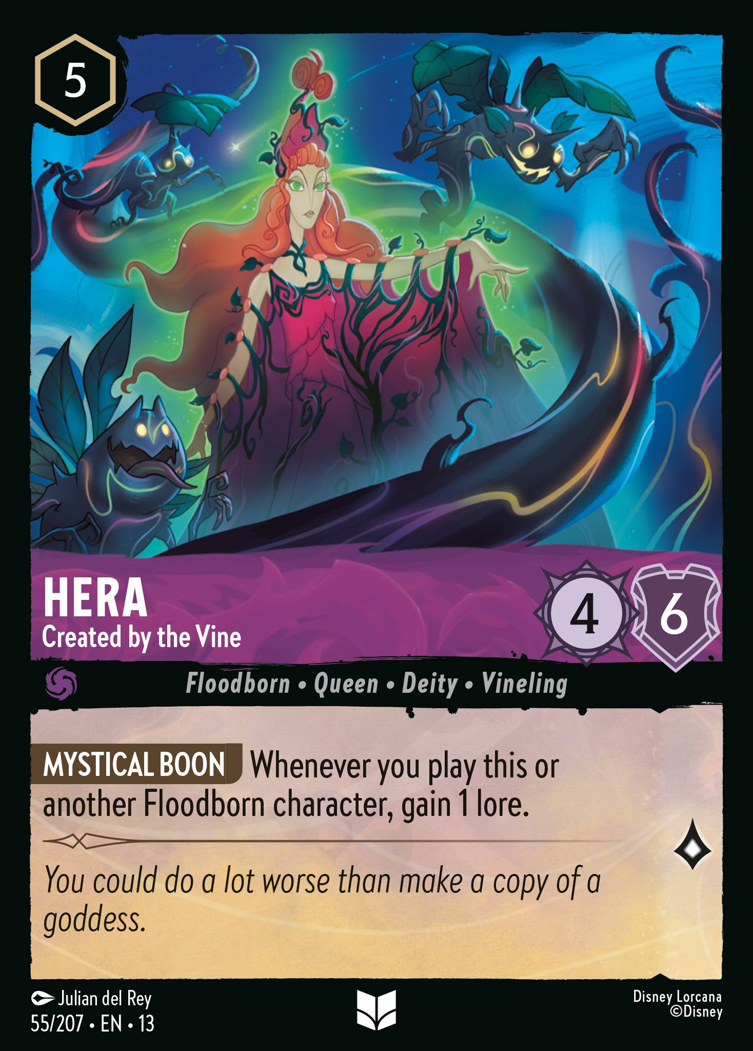 Hera — Created by the Vine Disney Lorcana card