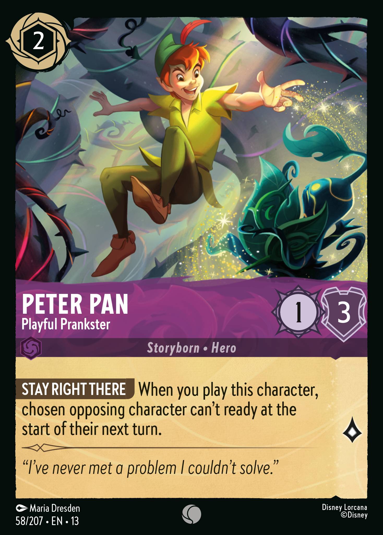 Peter Pan — Playful Prankster Disney Lorcana card