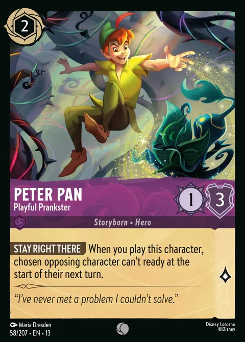 Peter Pan — Playful Prankster Disney Lorcana card