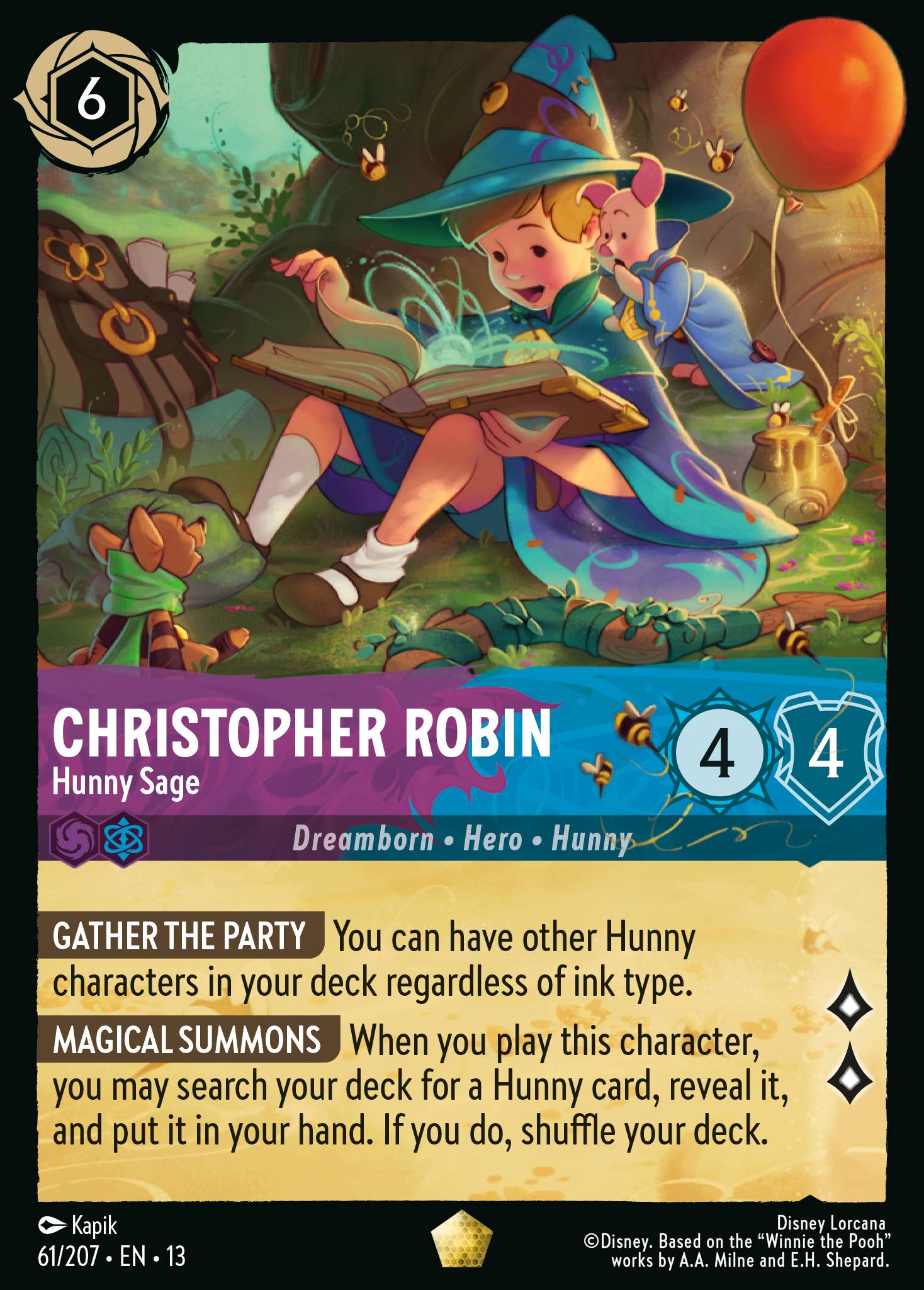 Christopher Robin — Hunny Sage Disney Lorcana card