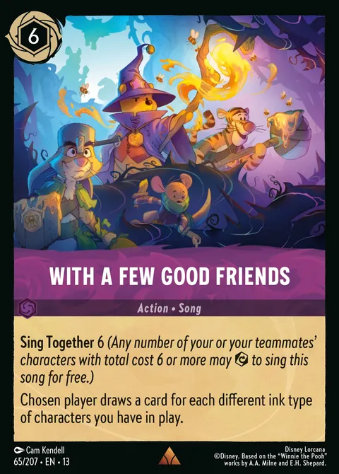 With a Few Good Friends Disney Lorcana card