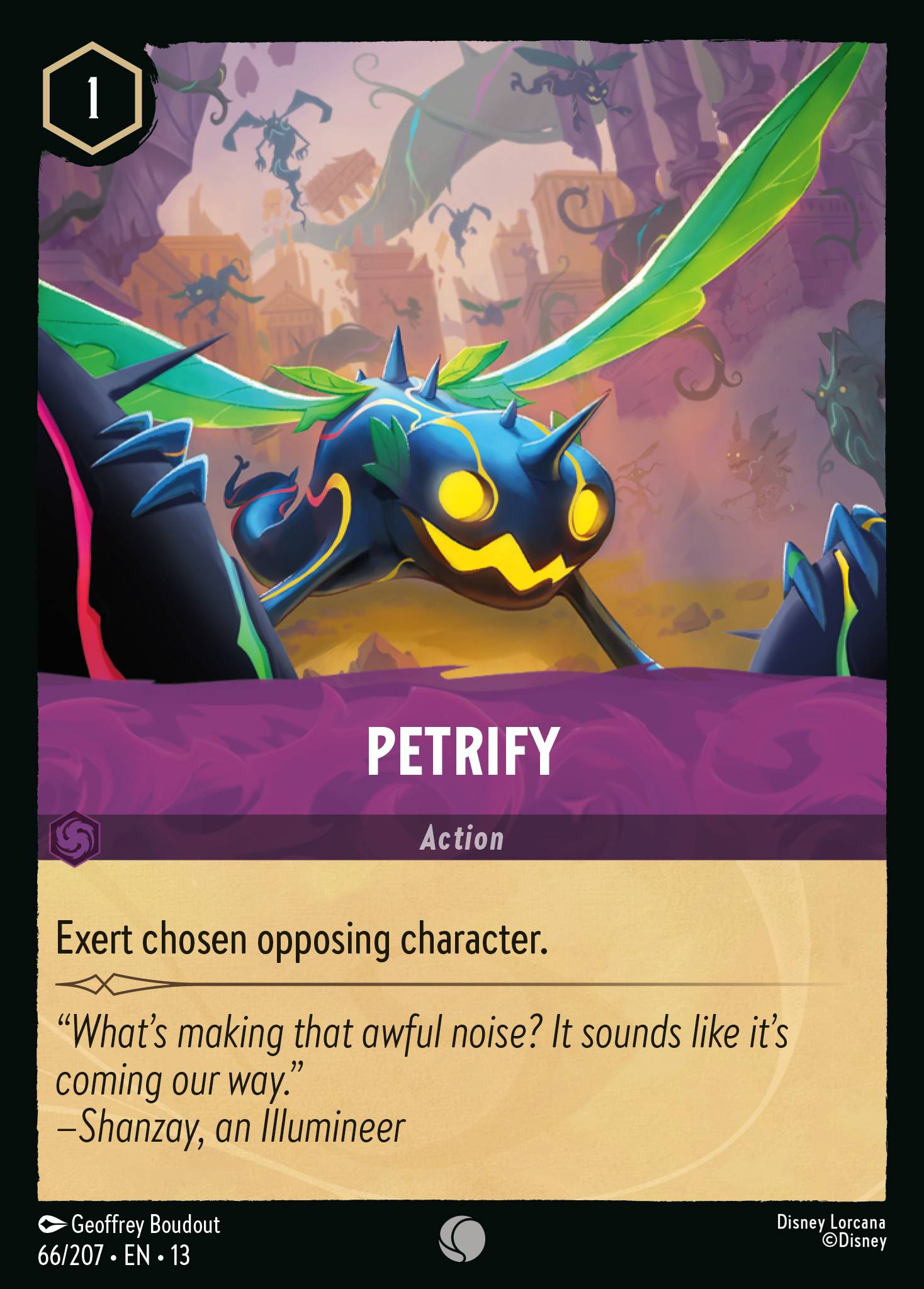 Petrify Disney Lorcana card