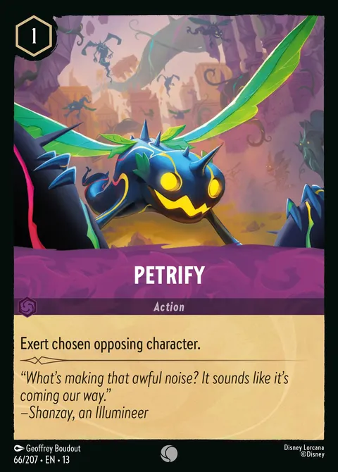 Petrify Disney Lorcana card