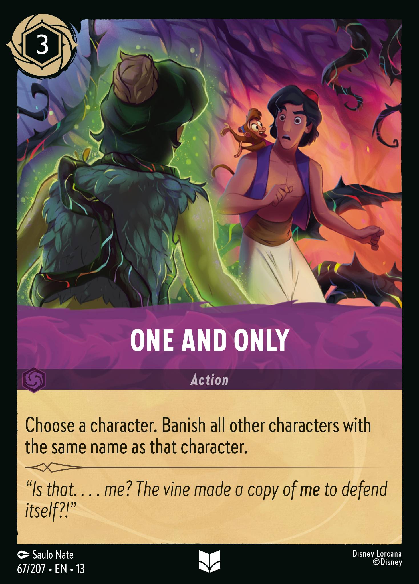 One and Only Disney Lorcana card