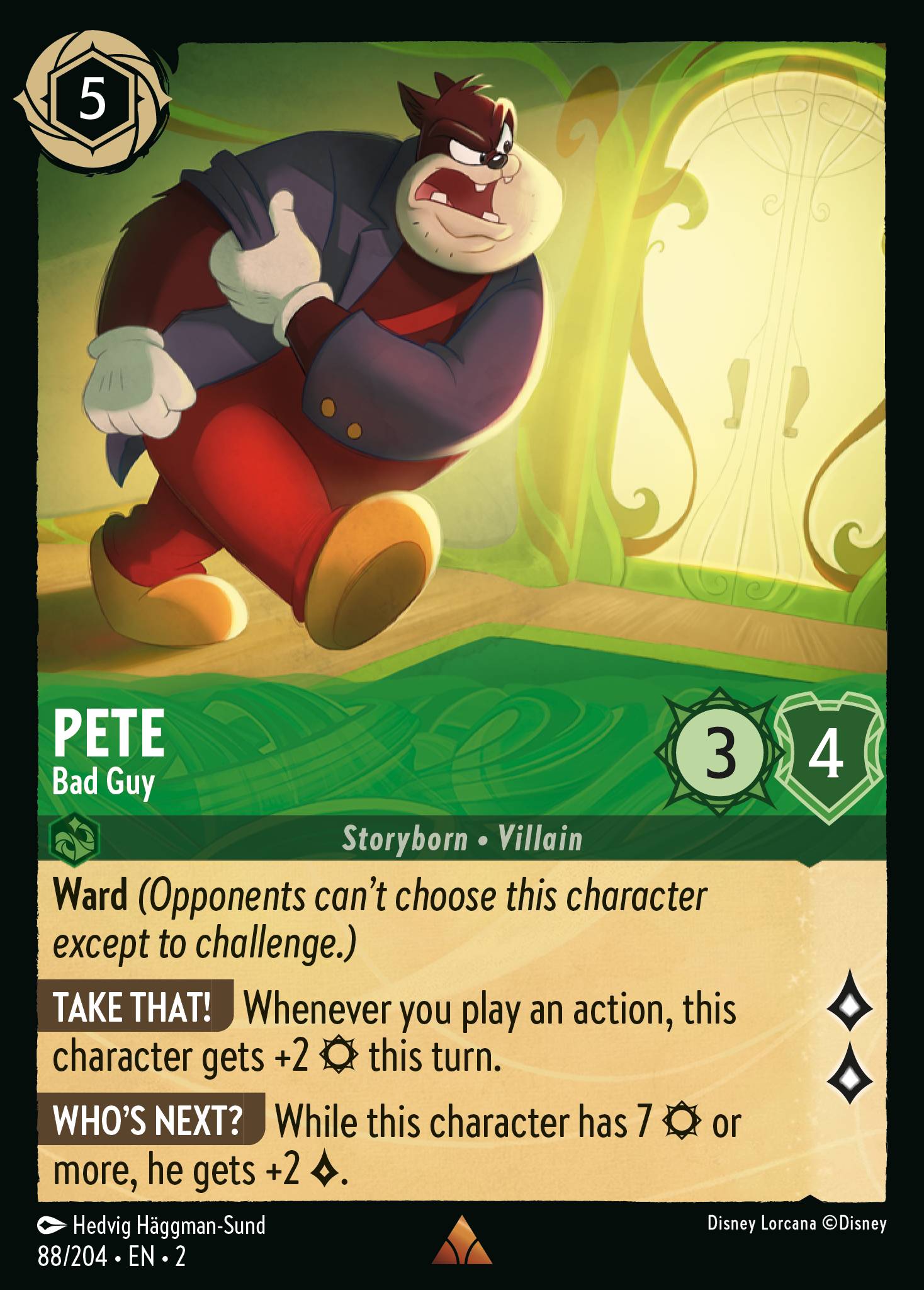 Pete — Bad Guy Disney Lorcana card