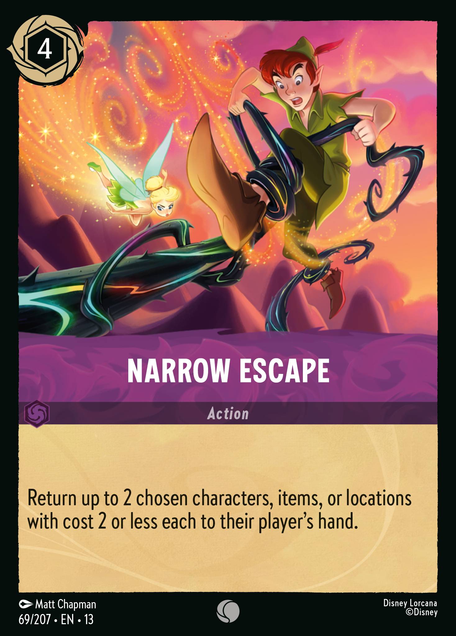 Narrow Escape Disney Lorcana card